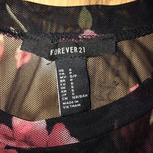 See thru shirt with flowers